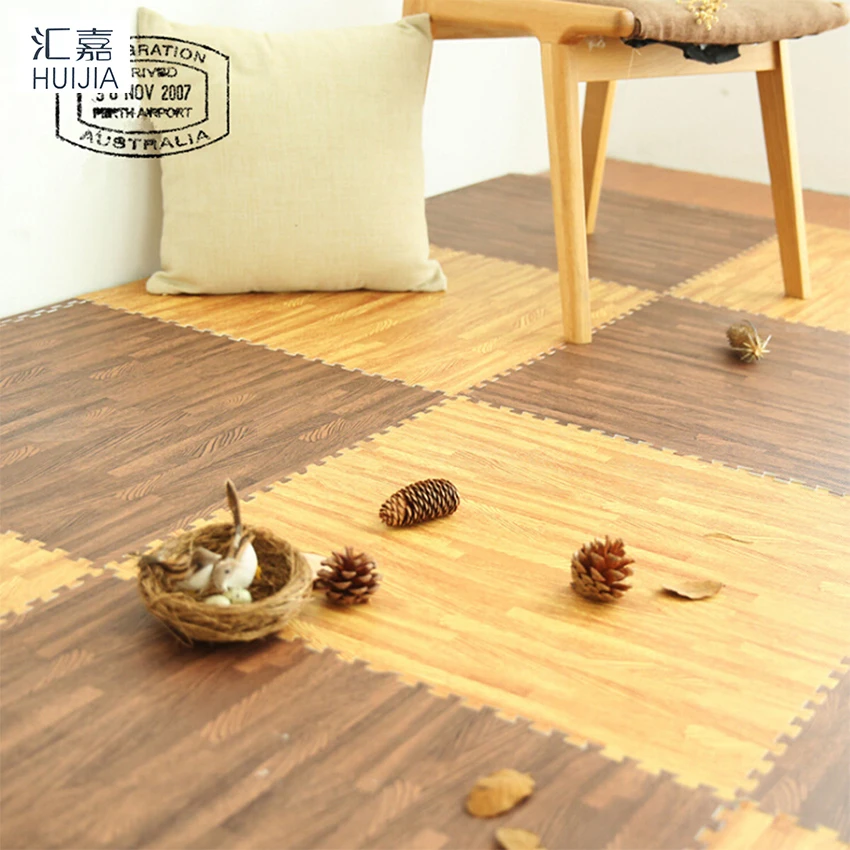 High Quality Wood Grain Foam Puzzle Mat 9pcs 2017 Home Decor