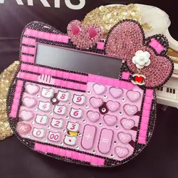 2018 Новый 12 разрядный розовый милый калькулятор hello kitty оптовая продажа 17*18 см калькулятор без голоса милый Kawaii калькулятор