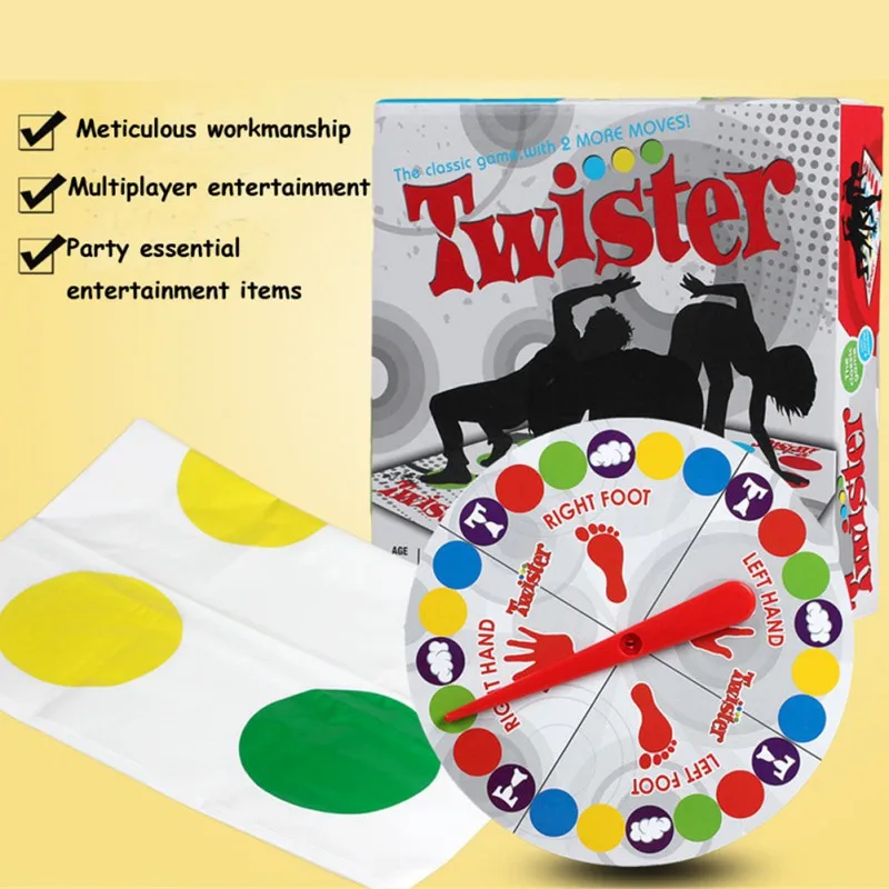 Twister Hasbro игры на открытом воздухе забавные Настольные для семейвечерние друзей