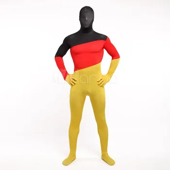 

Childrens/Adult Mens Halloween Party Personality German/Germany Flag Costumes Unisex Spandex Zentai Lycra Costume Bodysuit