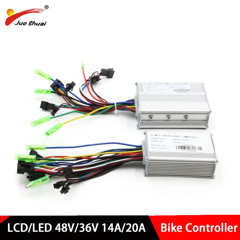 Perfect 48V 36V 14A/20A Electric Bike Controller LCD/LED Controls 250W/350W/500W Motor Brushless Controller For Electric Scooter E Bike 0