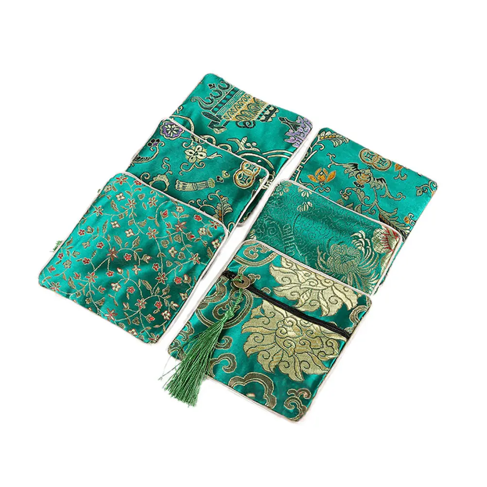 Высококачественная традиционная шелковая дорожная сумка, Классическая китайская вышивка, упаковка для ювелирных изделий, сумка-Органайзер, сумки, украшения - Цвет: 11 one piece