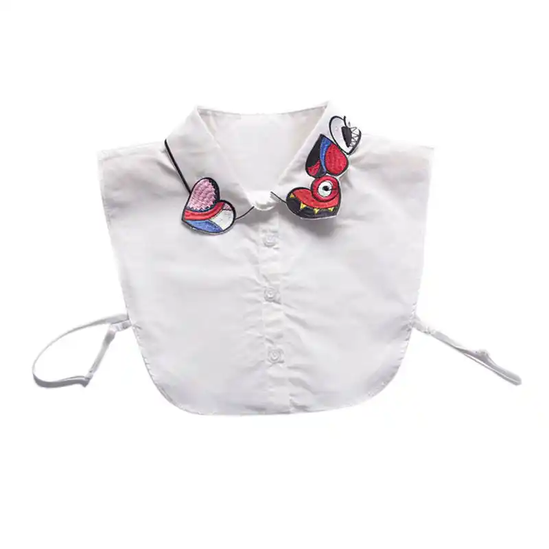 Hongxin Embroidery Tie Detachable Shirt Fake False Collar Lapel Clothes accessories Peter Pan Lapel Shirt Collar