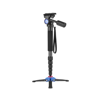 

Andoer Portable Monopod Carbon Fiber/Aluminum Alloy 6-Section Monopod w/ 3 Way Camera Video for Canon Nikon Sony DSLR Camera