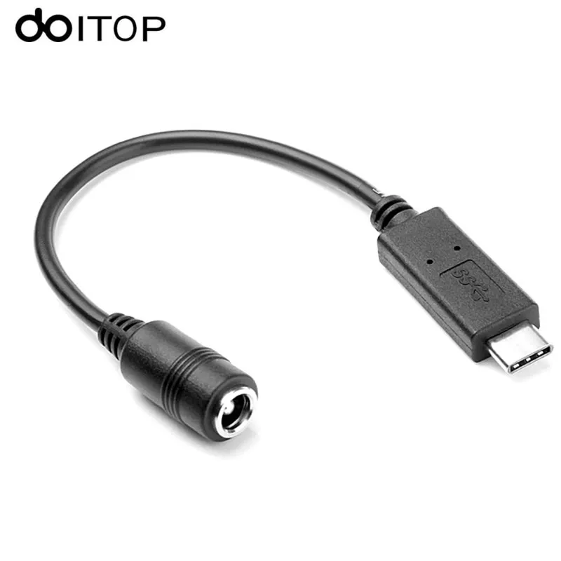 DOITOP Universal DC Flat Female Cable to Micro USB Male Cable Adapter