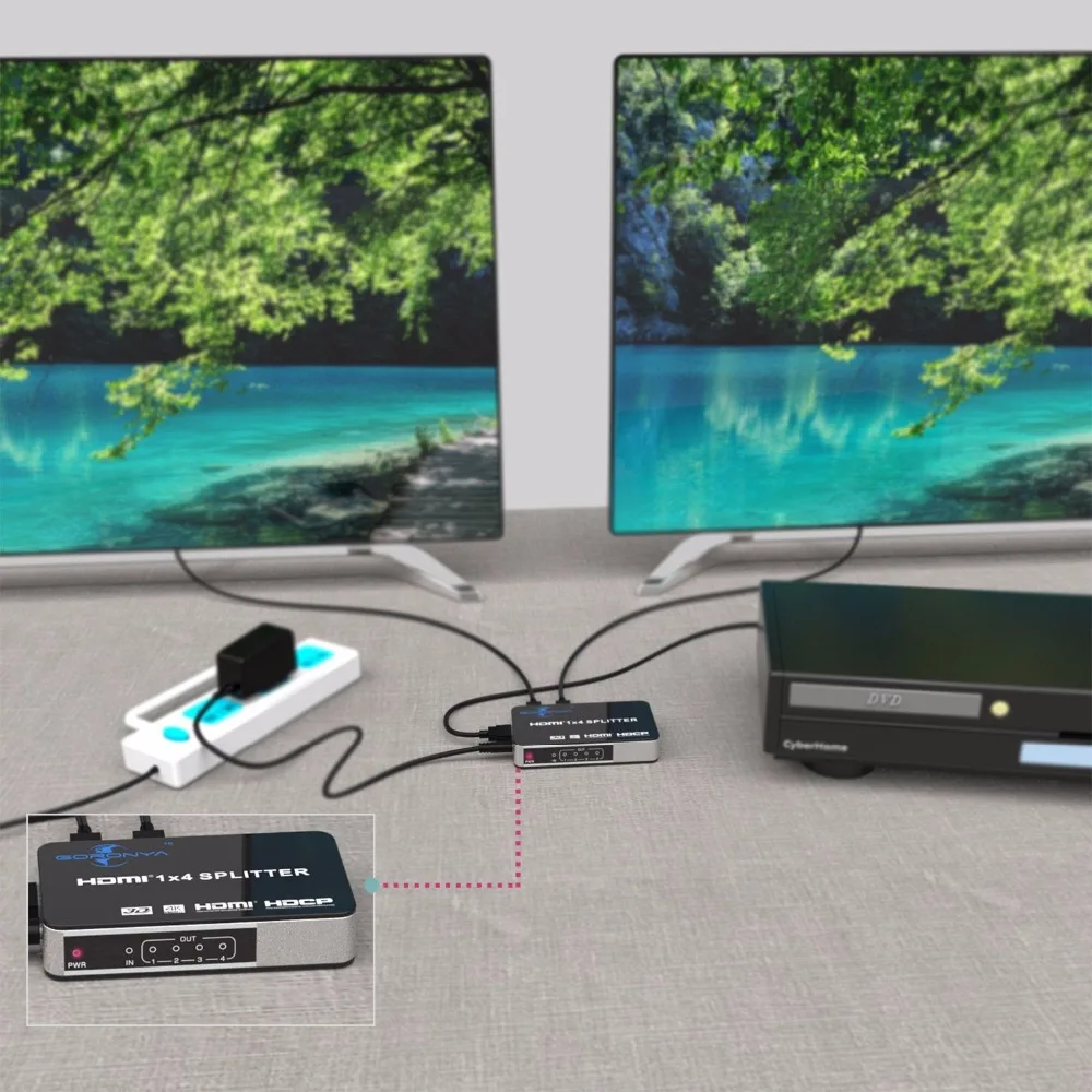 Сплиттер HDMI 2 0 4K 60 Гц 1x2 1x4 1X8 поддержка HDCP сплиттер для Apple TV PS4|splitter 1x2|hdmi splitter 2.0hdmi |