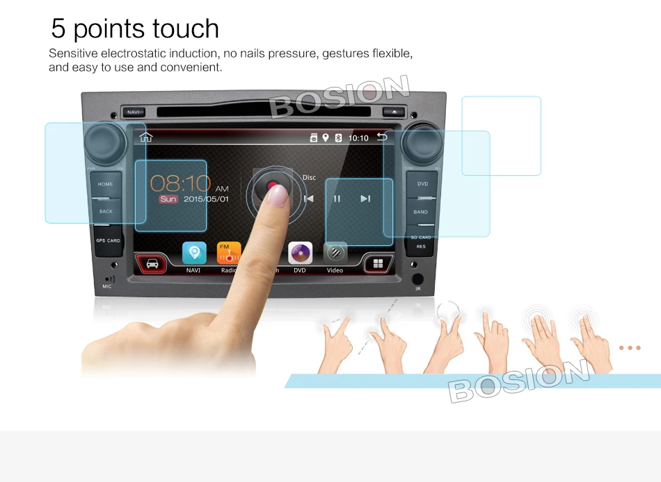 Sale Bosion android 7.1 2din car radio gps navi car dvd player for opel astra/vectra/zafira car stereo head unit with bluetooth wifi 6