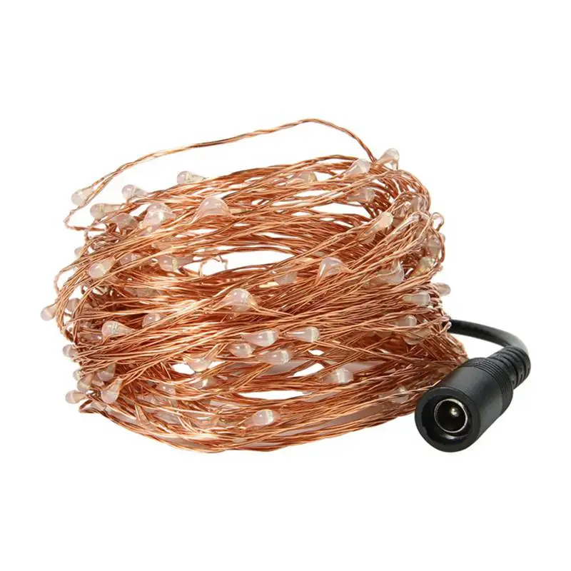

Contains power Waterproof 5m~50m DC12V Starry Outdoor Copper/Silver Wire Led String Light for Christmas Wedding decoration