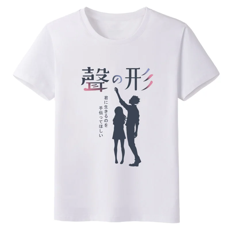 

Anime Koe no Katachi A Silent Voice ishida shouya Shouko Nishimiya Tops Tee Cosplay Shirt The Shape Of Voice t shirt tshirt