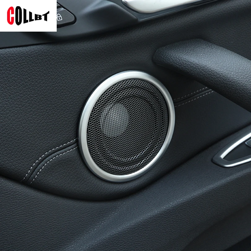 COLLBT 4Pcs ABS Chrome Door Speaker Ring Trim Sticker Interior Accessory For BMW X1 f48 2016 2017 Car Styling | Автомобили и
