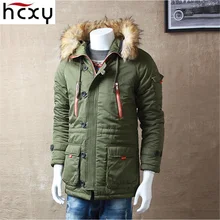 HCXY 2016 New Winter Mens Parka Clothing Thick warm Men Jacket Coat With Fur Hood high