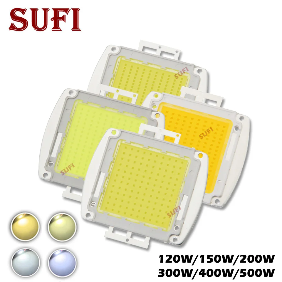 Высокая мощность 120 Вт 150 Вт 200 Вт 300 Вт 500 Вт светодиодный COB ламповый чип теплый натуральный чистый холодный белый 120 150 200 300 400 500 Вт для наружного светильник