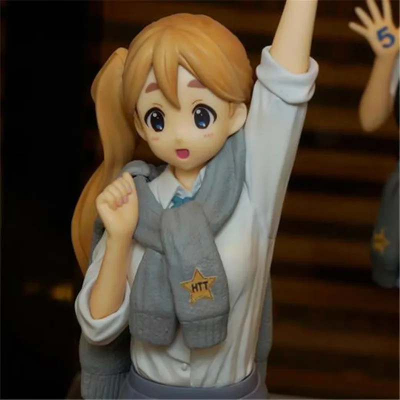 18 см Новый K on! Hirasawa Yui Akiyama Mio Tainaka Ritsu Kotobuki Tsumugi Адзуса Накано 5 й юбилей ПВХ фигурка