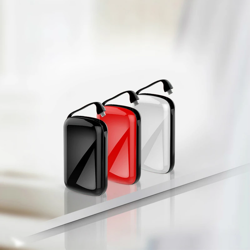 Для Сяо Ми 20000 mAh Мощность банк съемный кабель Внешний Батарея мини Мощность Bank ультра тонкий Портативный Зарядное устройство для iPhone6 7 8 X