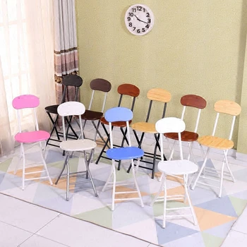 

Folding Chair Stool Home Chair Dining Table Stool High Fashion Small Stool Backrest Bench Simple Simple Portable Creative