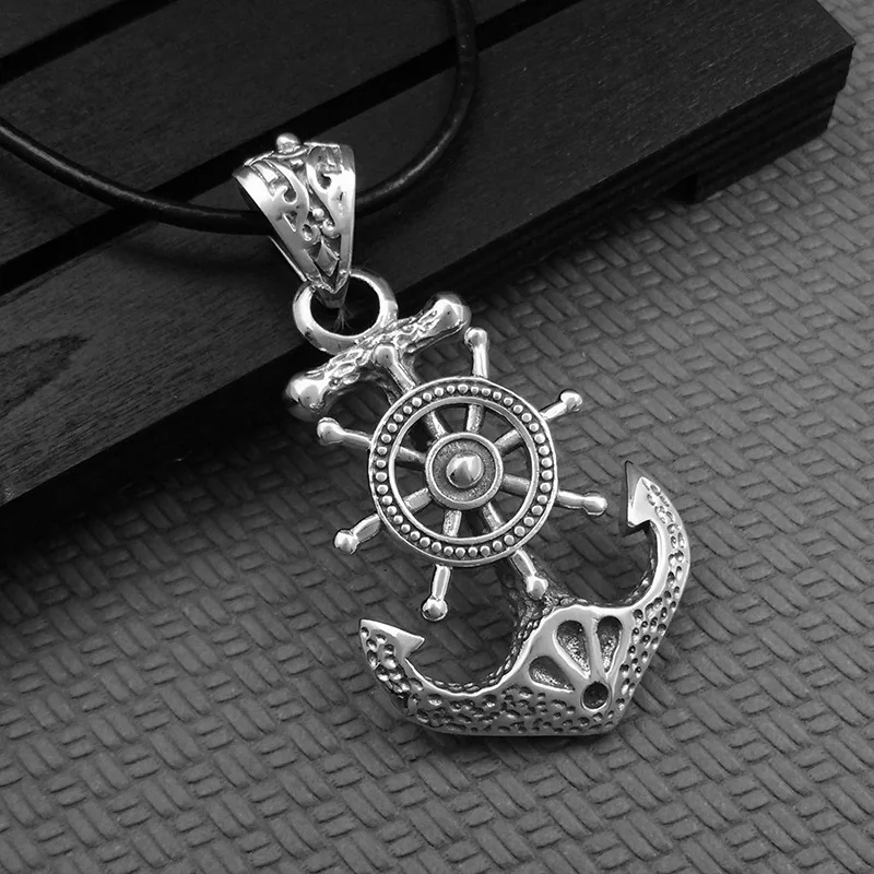 

restoring ancient ways Anchor the rudder pendant Men's and women's model of personality Sweater chain hanging drop