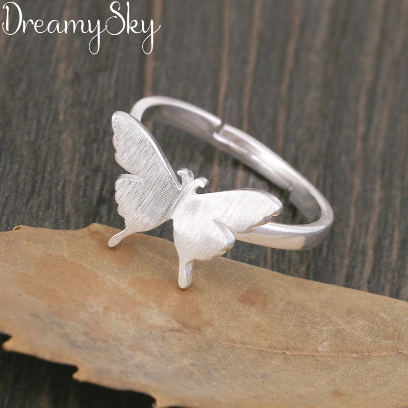 Bohemian Fashion Silver Color Butterfly Rings For Women Girls Big Finger Ring Bridal Jewelry joyas de plata | Украшения и