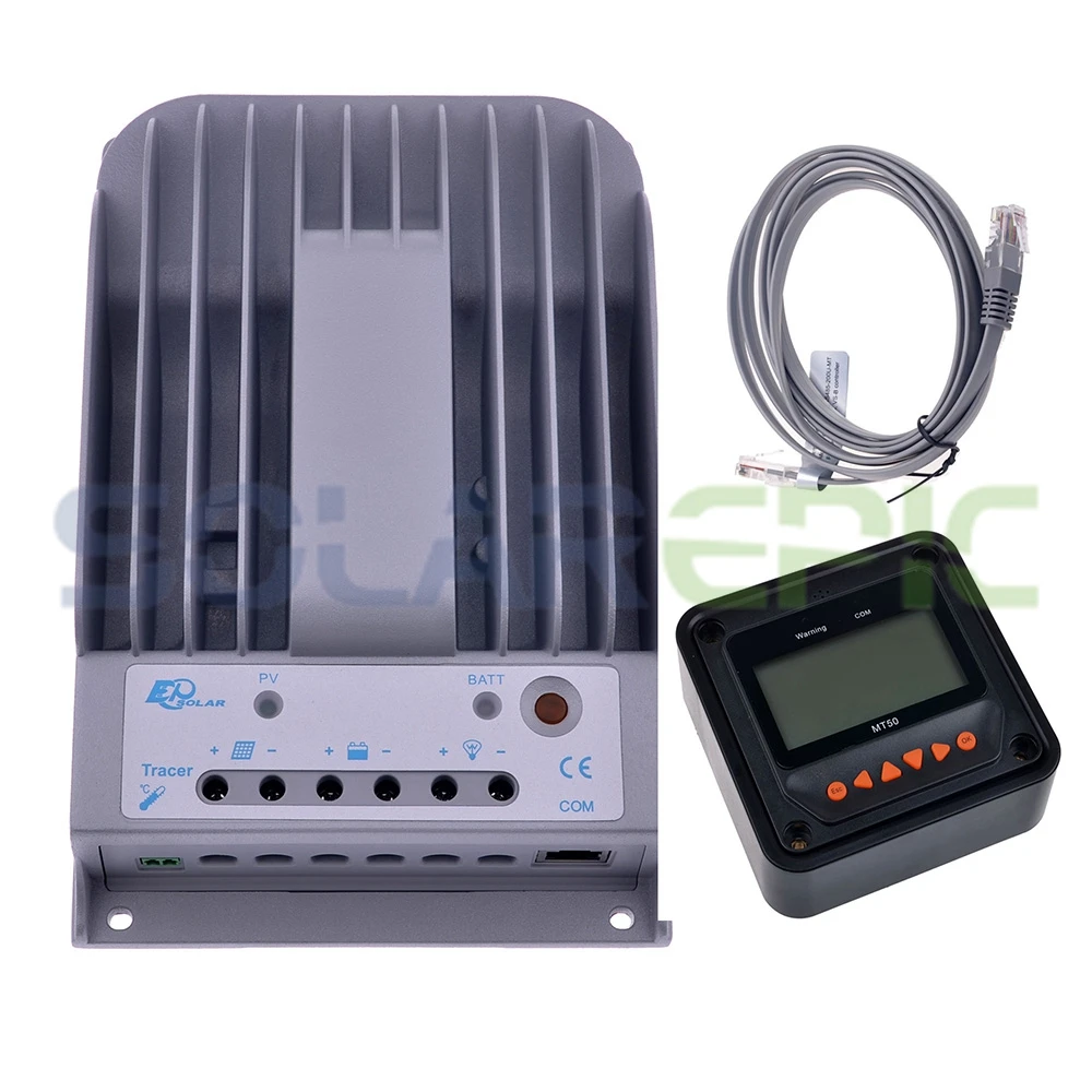 

MPPT 20A Solar Charge Controller+Remote Meter MT50 Epever Max 150V PV Battery Panel Regulator 12V/24V Tracer BN Solar Charger