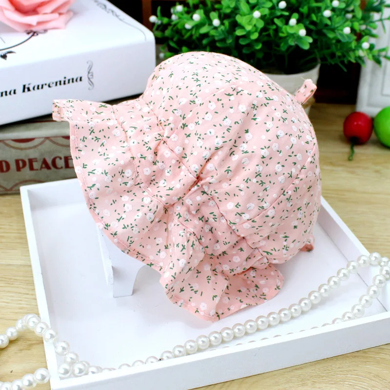 Панама детская хлопковая летняя с цветочным принтом 2017|baby summer hat|hat kids girlhat |