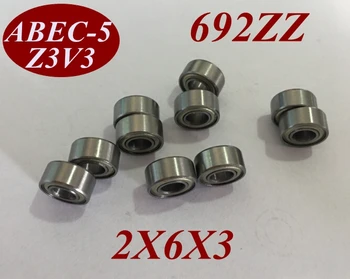 

100Pcs 692Z 692ZZ 692 ZZ 692-Z 692-ZZ 2X6X3 MM 2*6*3 MM Miniature roller shaft motor deep groove Ball Bearing tools
