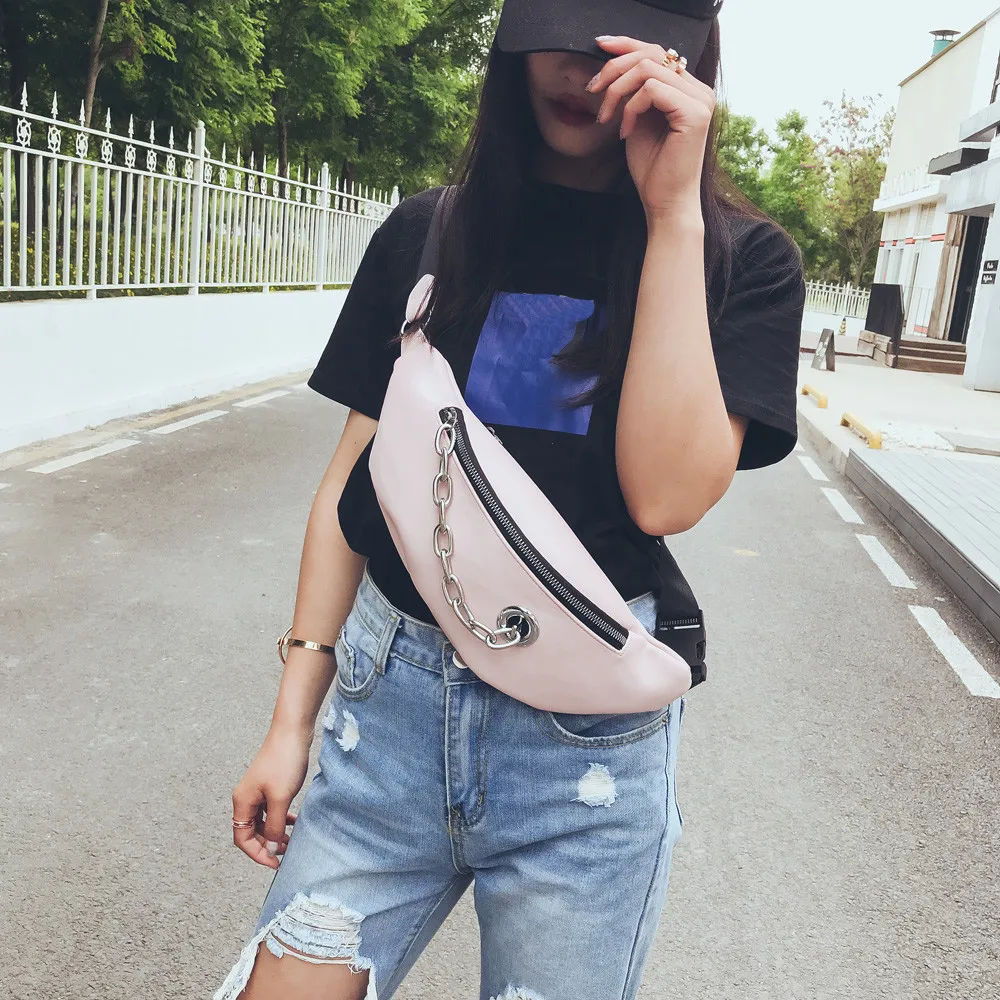 

Women Chest Bag Pure Color Leather Messenger Shoulder Bag women's clutch bag leather Bolsas Feminina sac a main