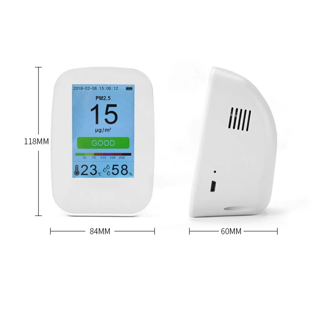 CO2 HCHO PM2.5 Formaldeyde детектор tvoc Многофункциональный углекислого газа детектор PM 2,5 тестер анализатор качества воздуха