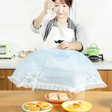 Новинка, 66 см, домашнее покрытие для еды, зонтик, стильный, для пикника, анти-муха, Москитная палатка, покрытие для еды, Сетчатое покрытие для стола, кухонные аксессуары