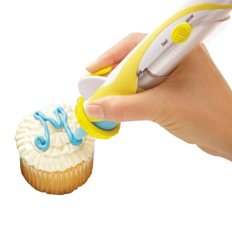 Electric Decorating Pen Cake Fondant Deco pen replaceable tips Dessert