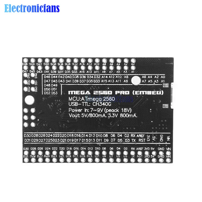 Mega2560 Pro ATmega2560-16AU USB CH340C добавьте CH340G ATMEGA2560-16AU чип с мужской Pinheaders для Arduino Mega2560 плата Модуль гибкий кабель