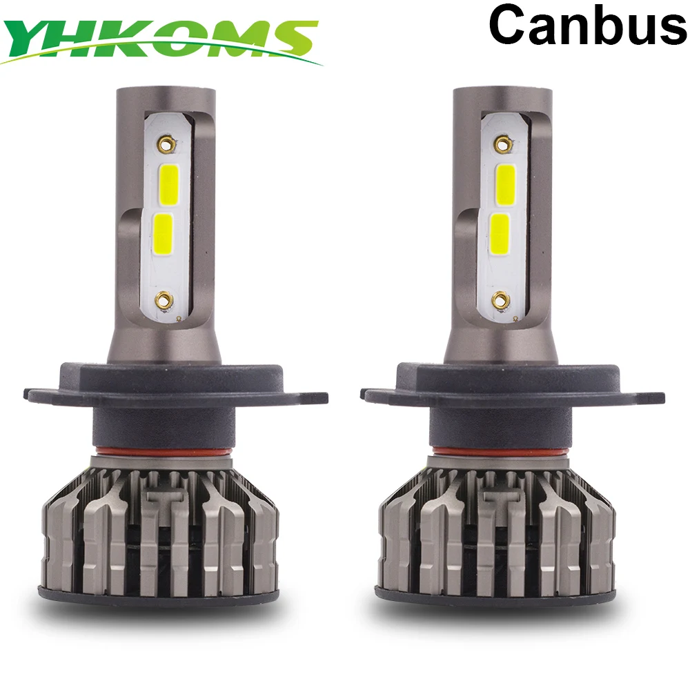YHKOMS H4 Canbus LED Mini Headlamp H7 H1 H8 H9 H11 9005 HB3 9006 HB4 No