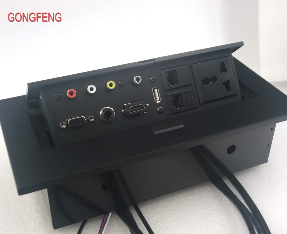 Gongfeng Лидер продаж K518 Мультимедиа рабочего HDMI AV VGA бесплатного подключения box office конференции Универсальный Мощность разъем