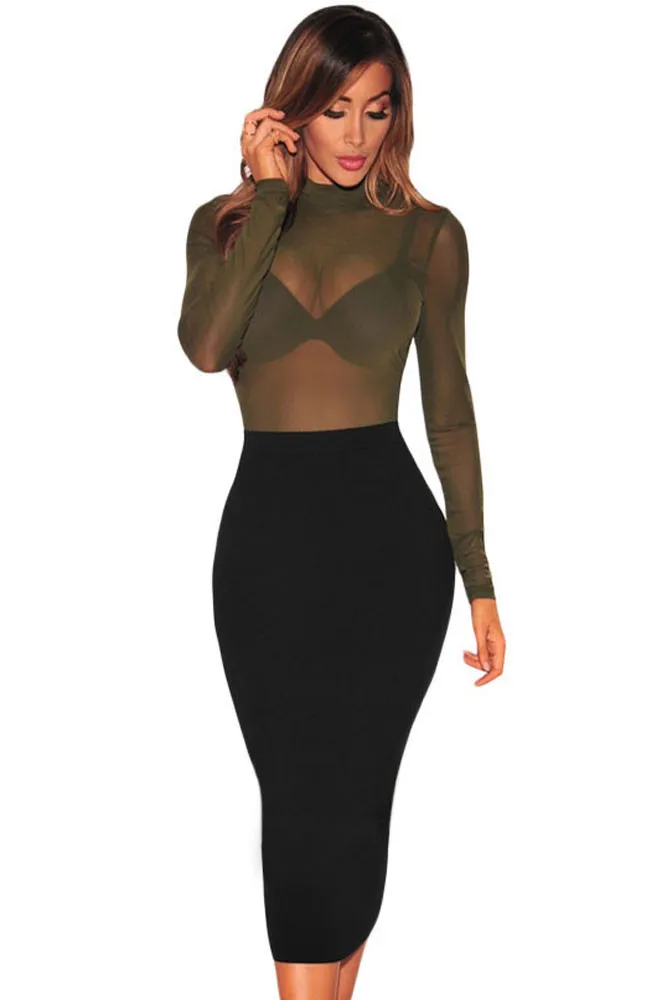 Green-Mesh-Unlined-Mock-Neck-Bodysuit-LC3278-9-2