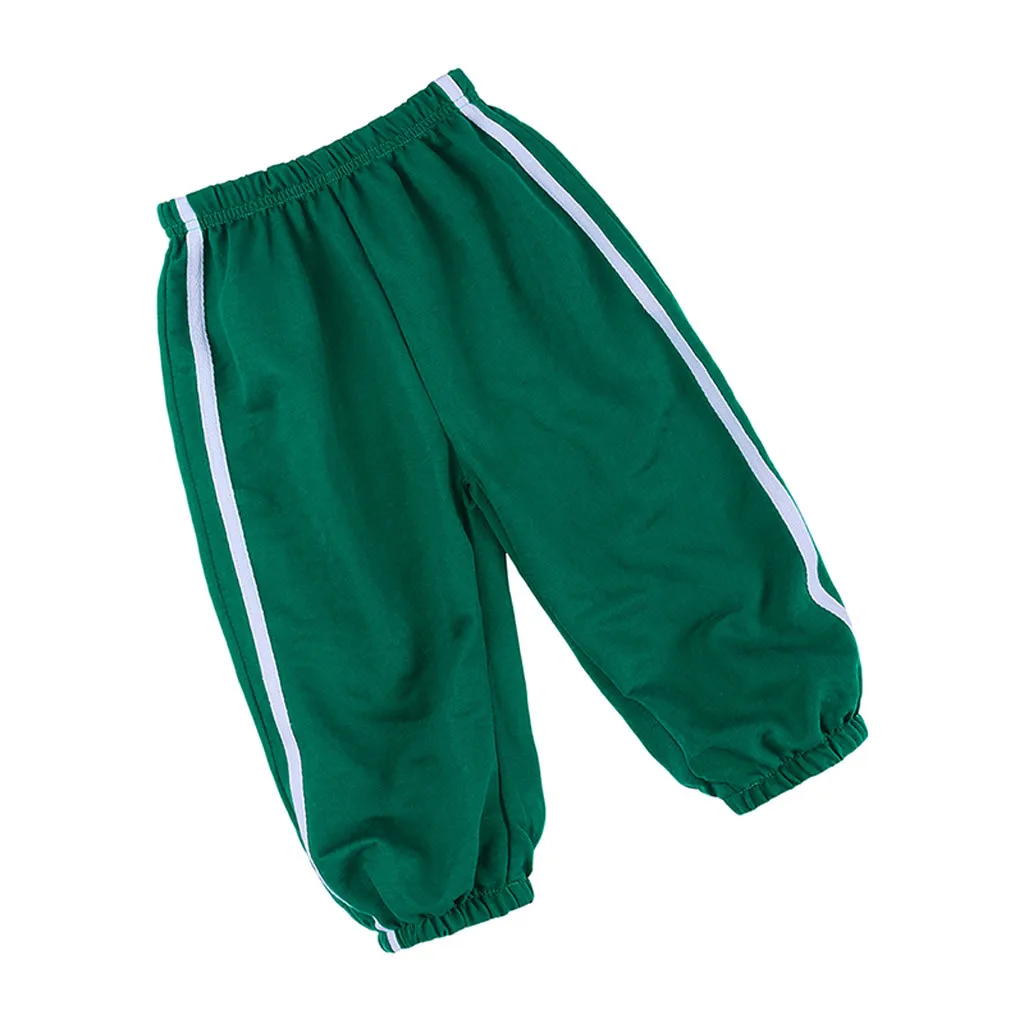 

SAGACE Pants & Capris Solid Stripe Girl Pants Sports leggings for girls Boy clothes Kids Pencil Pants Anti-Mosquito 19May30