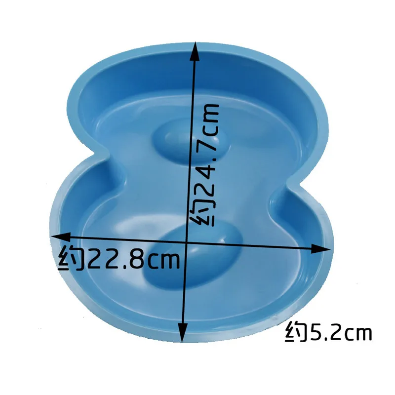 100% Food Grade Large Non-stick Silicone Jersey Number 8 Cake Mold Pan DIY Baking Tin Birthday Wedding Anniversary 8th Cake Mould5