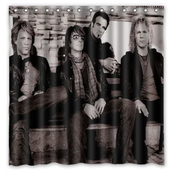 

High Quality Bon Jovi Band Polyester Waterproof Bathroom Shower Curtains & Shade/Terylene Curtain Thickening/ 180*180cm