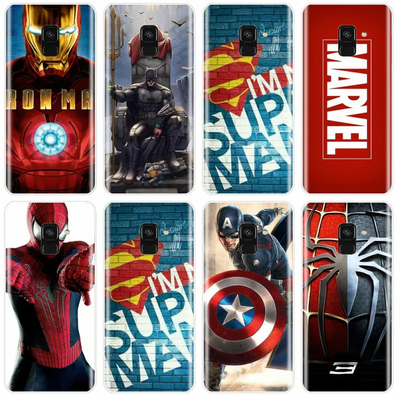

MARVEL spiderman iron man Soft Silicone Phone Case For Samsung Galaxy A5 A7 A8 2015 A3 A5 A7 A8 2016 A3 A5 A7 2017 A7 A8 A9 2018
