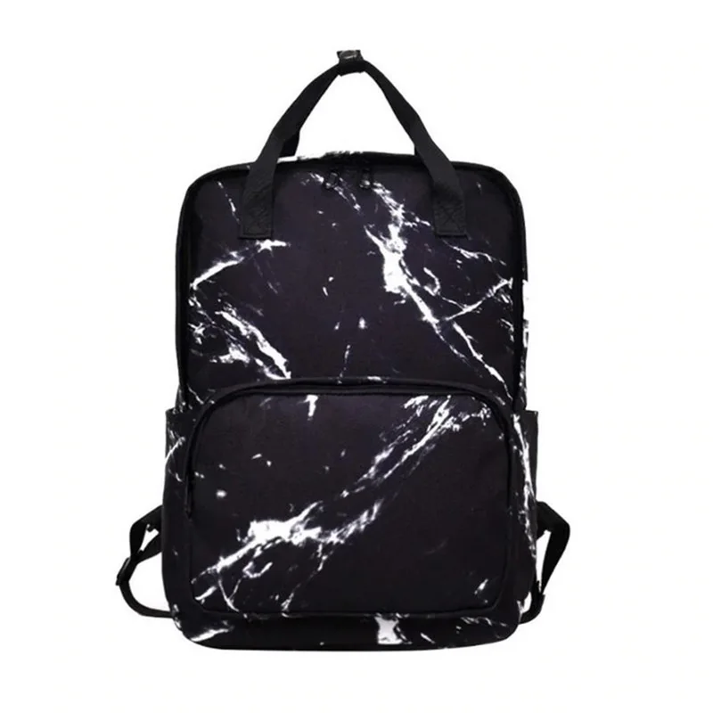 MoneRffi Women Shoulder Bag Fashion Campus Student Large Capacity School Bag Marble Pattern Backpacks Travel Rucksacks Girls New