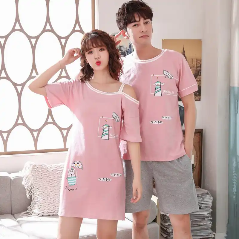 couple matching nightdress