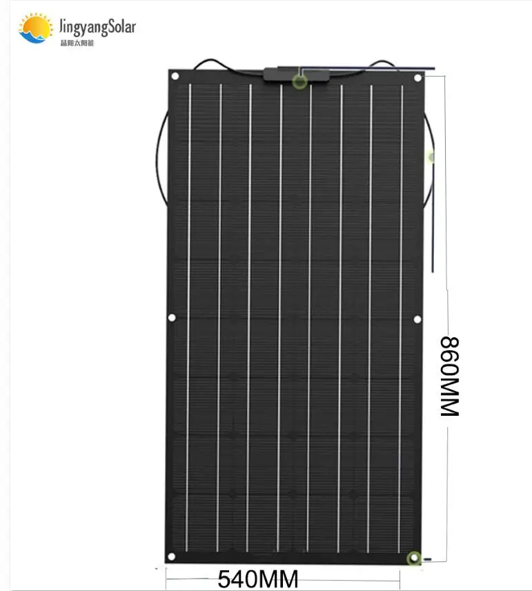 Лучшее качество солнечная панель 80 Вт Полугибкие солнечные панели 12 в 80 Вт ETFE покрытие пленки домашняя система Комплект Китай дешевые солнечные батареи - Цвет: 860mm length