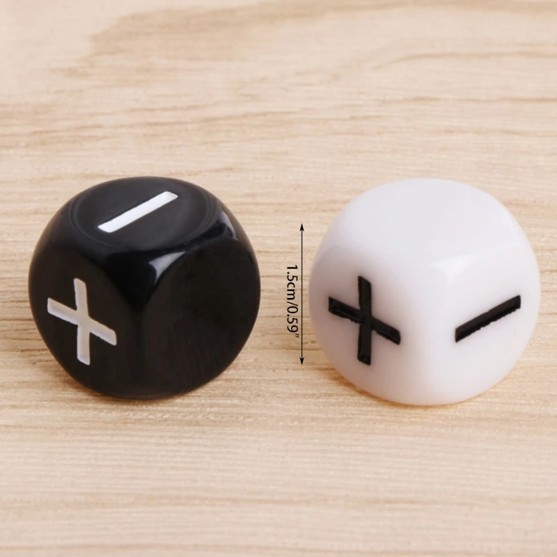 10 шт. 15 мм черный белый акриловый куб бусины в виде игральных костей шесть сторон портативные настольные игры игрушки