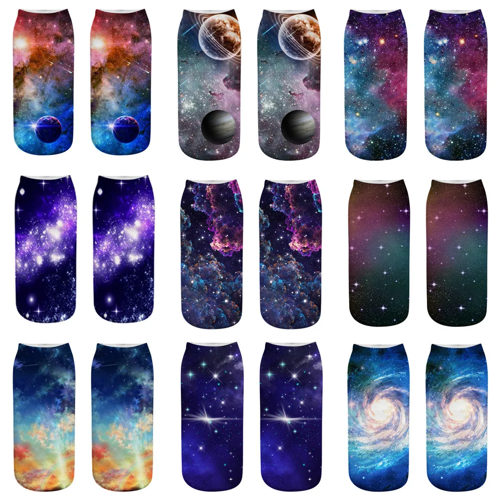Женские короткие носки с объемным принтом повседневные Meias calcetines новинка