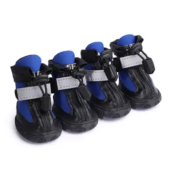 

Waterproof Dog Hiking Boots for Small Puppy Dogs Rain Snow Dog Walking Shoes with Anti-Slip Durable Rubber Breathable Sole