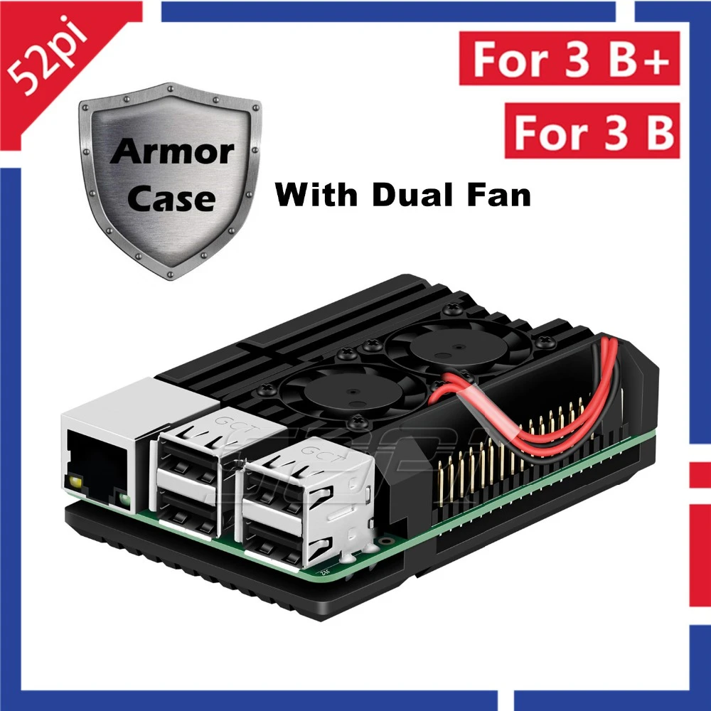 Aluminum Alloy Metal case for Raspberry PI 3 Model