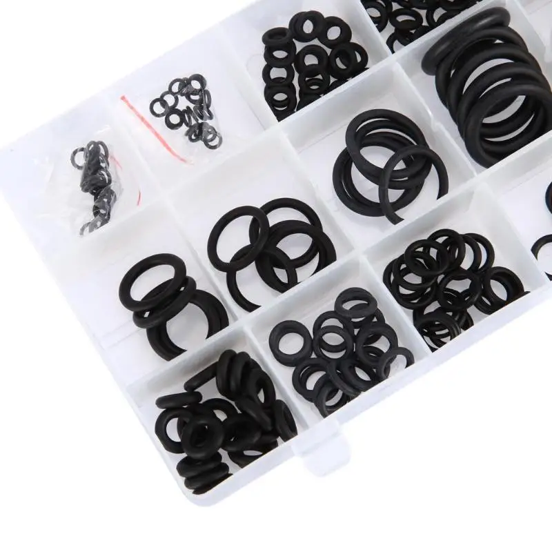 VODOOL Silicone Rubber 18 Sizes 225pcs Rubber O Ring O-Ring Washer Seals Watertightness Assortment for Car Styling Automobile