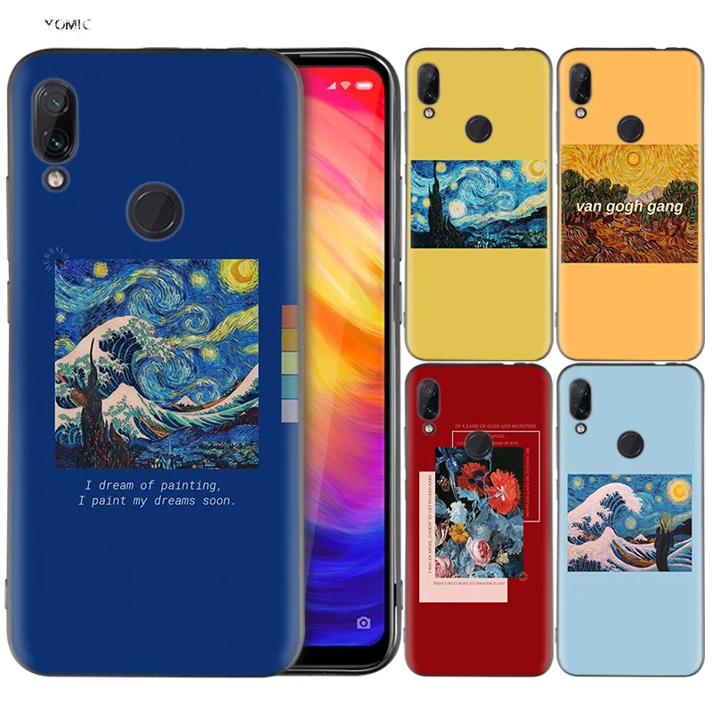 

Silicone Coque Case for Xiaomi Redmi Note 7 6 5 Pro Mi A1 A2 8 Lite 9 GO Poco F1 S2 4 4X Plus Van Gogh Oil Painting thin