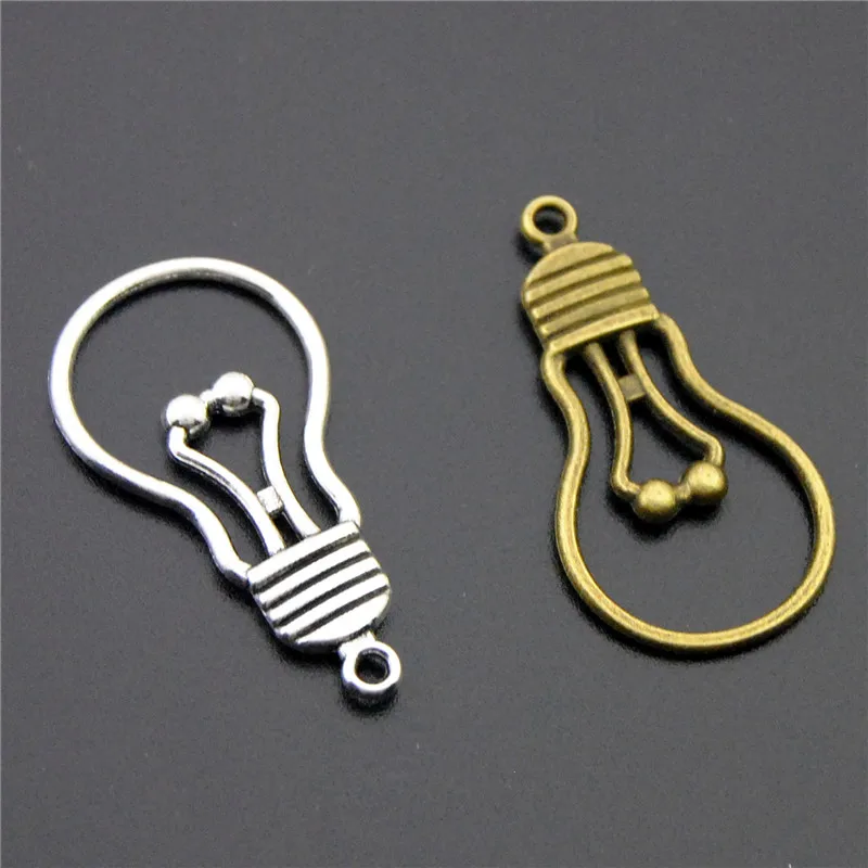 25 шт. Бронзовый/серебристый Цвет светильник лампочка Подвески DIY ожерелье