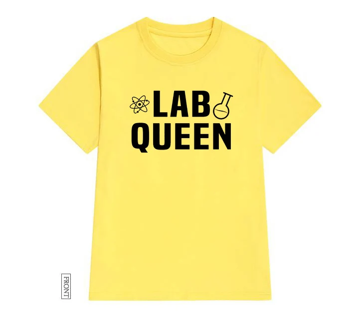 Женская хлопковая Футболка Lab Queen Science повседневная забавная футболка для девушек