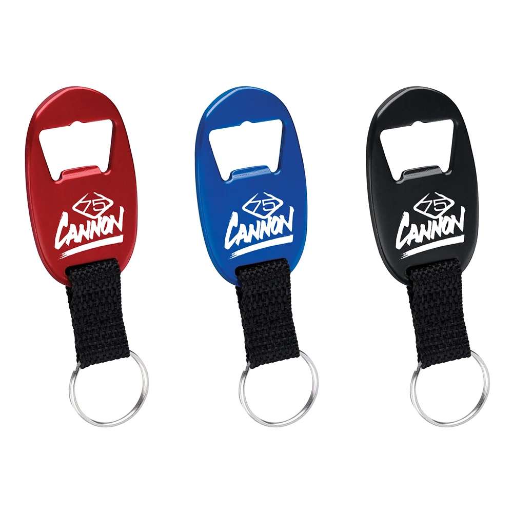 

Personalized Imprinted Oval Bottle Opener with Strap Keychain Promotional Keyring Beer Bottle Opener Customized Logo 100pcs