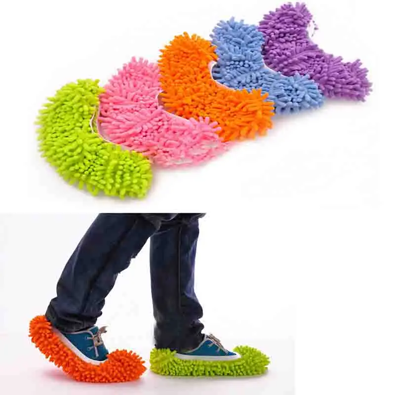 newest Creative Lazy Foot Socks Mopping Shoes Microfiber Mop Floor
