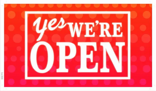 ba366 yes we re open shop bar beer banner shop sign wholesale